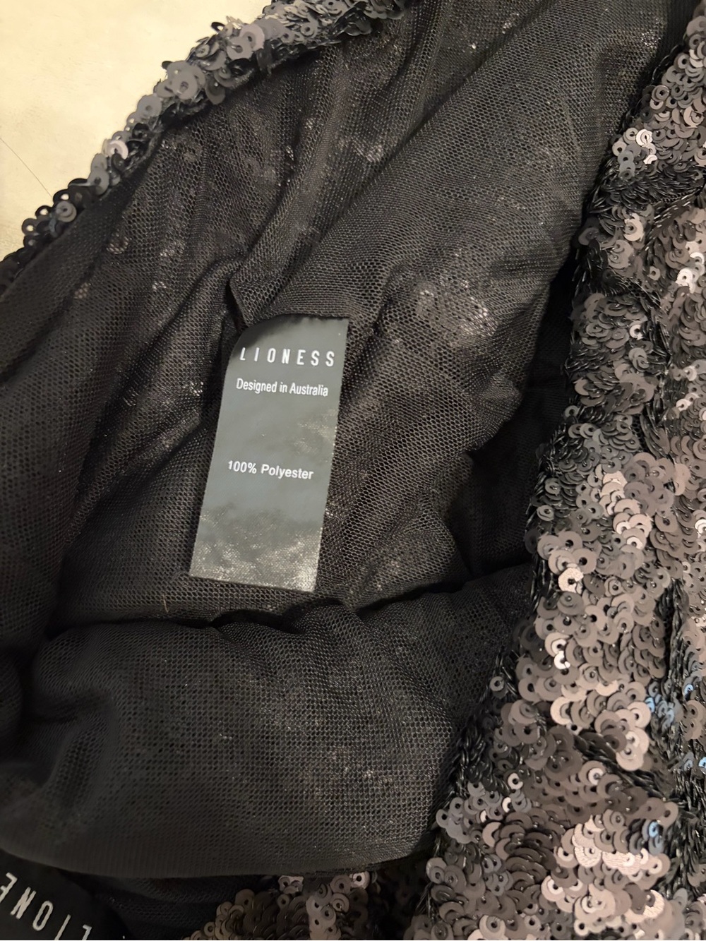 Lioness Sequin Mini Shorts in Black - Picture 3 of 3